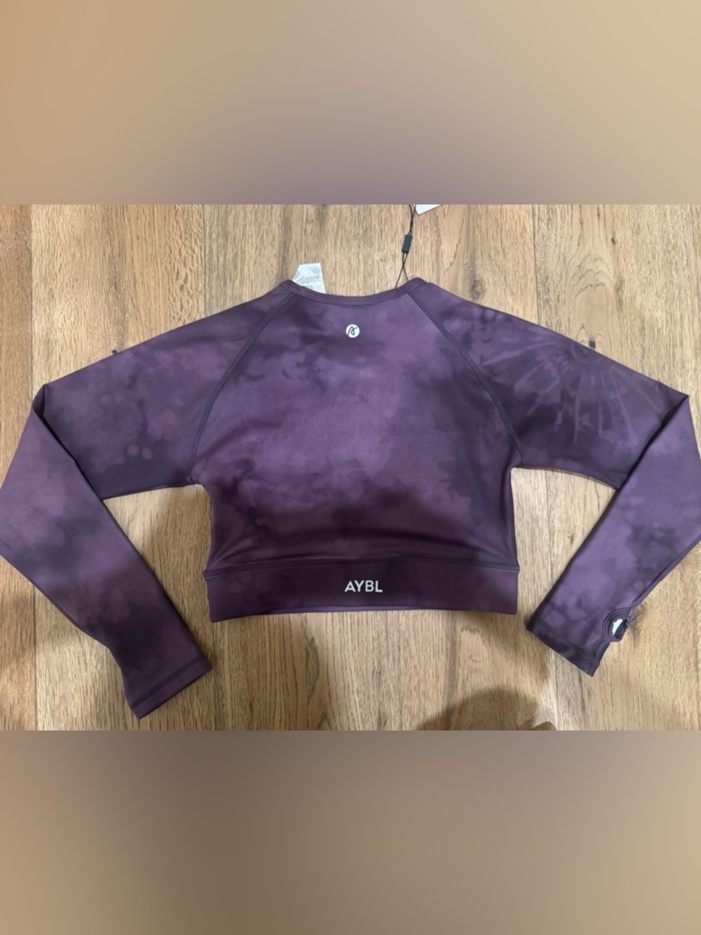 AYBL Seamless Tie Dye Long Sleeve Crop Top Size small - Picture 4 of 9